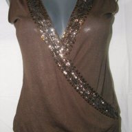 Декорирана блузка с прекръстосанa предница "LIST" / унисайз, снимка 1 - Корсети, бюстиета, топове - 15056511