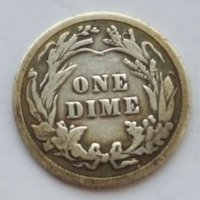 USA  One Barber Dime 1916- Philadelphia Mint, снимка 2 - Нумизматика и бонистика - 21284398