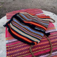 Стара плетена раница,раничка #2, снимка 4 - Антикварни и старинни предмети - 25076776