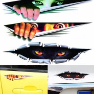 4 ВИДА 3D стикер лепенка за авто автомобил кола очи поглед