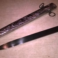 нож сабя-кама с ножница-метални-38х11см-внос швеицария, снимка 4 - Колекции - 23651655