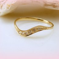 Продаден!златен пръстен - малък S - 1.05 грама, размер №52, снимка 2 - Пръстени - 11175289