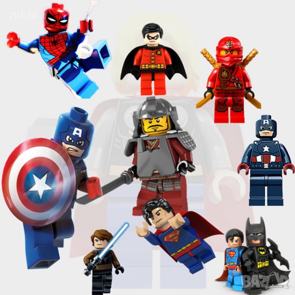 The Avengers super heroes Lego Лего Герои Нинджа стикер лепенка за стена мебел детска стая, снимка 1