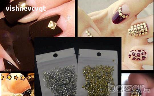 Метални капси за нокти , гел , гел лак квадрати, снимка 1