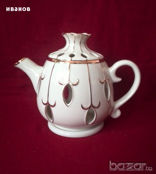 Порцеланов чайник-свещник , снимка 1