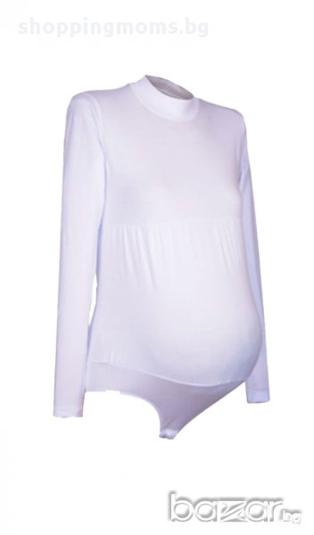 Боди за бременни модел 430 във бяло, снимка 1