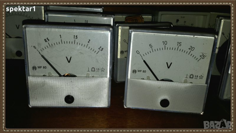 стрелкови аналогови системи български амперметри и волтмери МР 80, снимка 1