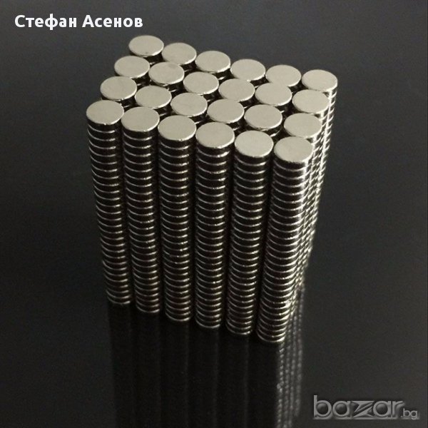 Малки супер силни неодимови Neodymium магнити - различни размери, снимка 1