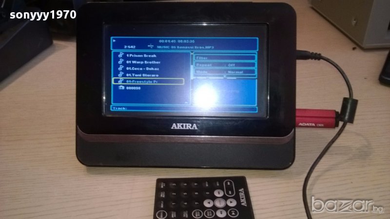 Akira-cd/dvd/usb/card+adapter+remote-внос швеицария, снимка 1