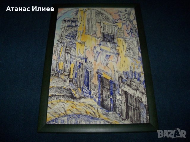 "Улица Фантазия" картина на худ. Десислава Илиева, снимка 4 - Картини - 22847264