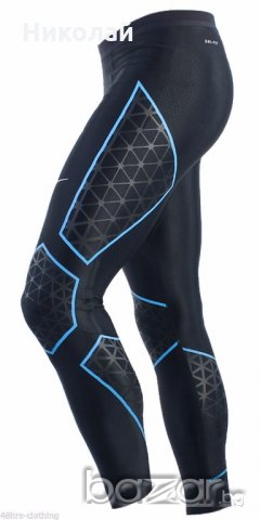 Nike Dri-Fit Running Long Tights L Black-Blue, снимка 2 - Клинове - 19065620