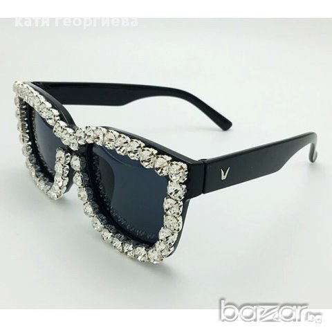 лукс слънчеви очила котешки с кристали, снимка 3 - Слънчеви и диоптрични очила - 16054275