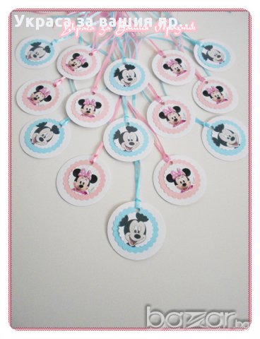 медальони с Мики и Мини Маус подаръчета за детски рожден ден