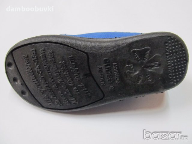 Български пантофи в синьо с пате моряк, снимка 5 - Бебешки обувки - 17611406