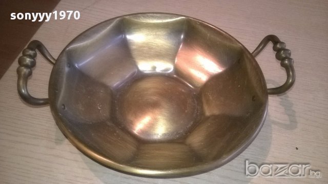 Ретро колекция-фруктиера мед/месинг 27х8см-внос швеицария, снимка 7 - Антикварни и старинни предмети - 17238651