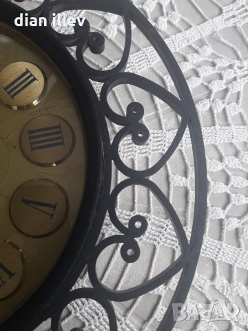 Стар Стенен часовник- Янтар, снимка 3 - Антикварни и старинни предмети - 24310369