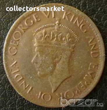 1 цент 1942, Цейлон, снимка 2 - Нумизматика и бонистика - 14457403