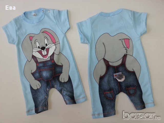 Гащеризон ( ромпър ) "Зайче" 74см. и 80см., снимка 3 - Бодита за бебе - 15227459