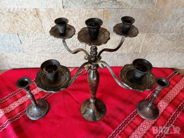 Старинни свещници, снимка 2 - Антикварни и старинни предмети - 24901509