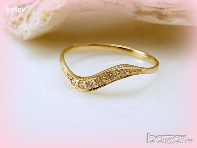 Продаден!златен пръстен - малък S - 1.05 грама, размер №52, снимка 2 - Пръстени - 11175289