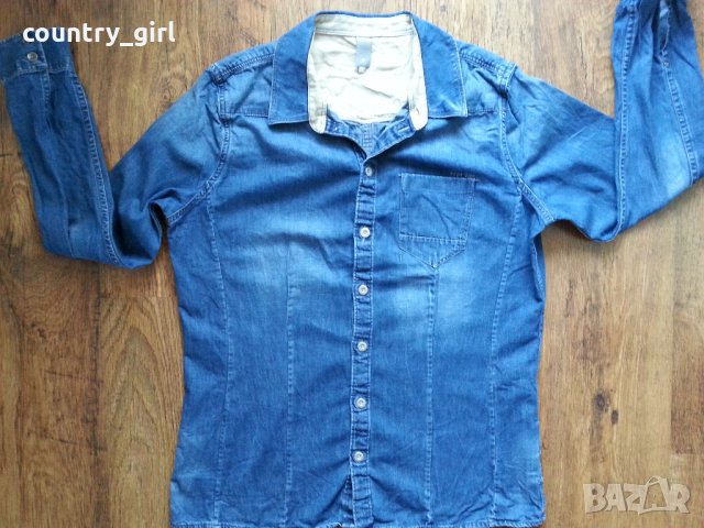 g-star tailor straight shirt women - страхотна дамска дънкена риза, снимка 6 - Ризи - 23588074