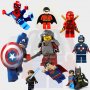The Avengers super heroes Lego Лего Герои Нинджа стикер лепенка за стена мебел детска стая, снимка 1 - Декорация за дома - 21949856