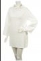 Снежно бяла рокля  блуза  туника  изчистен стилен модел, снимка 1 - Блузи с дълъг ръкав и пуловери - 17227291