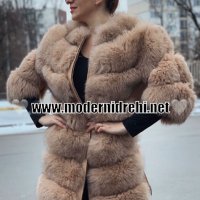 Дамско зимно палто от лисица код 048, снимка 1 - Палта, манта - 24340402