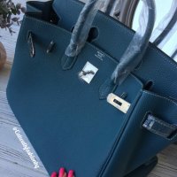 Hermes 35 Birkin Blue , снимка 2 - Чанти - 22577196