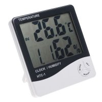 HTC-1 Часовник + Термометър + Влагометър, снимка 1 - Други стоки за дома - 24814165