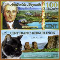 Остров Кергюлен, 100 франка, 2012, POLYMER UNC> Нова , снимка 1 - Колекции - 21638050