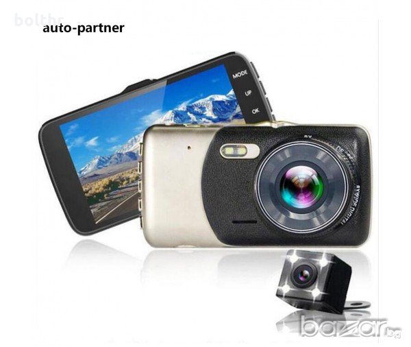 Авто видеорегистратор с 2 камери Full HD DVR Smart Technology Cam 4", снимка 1