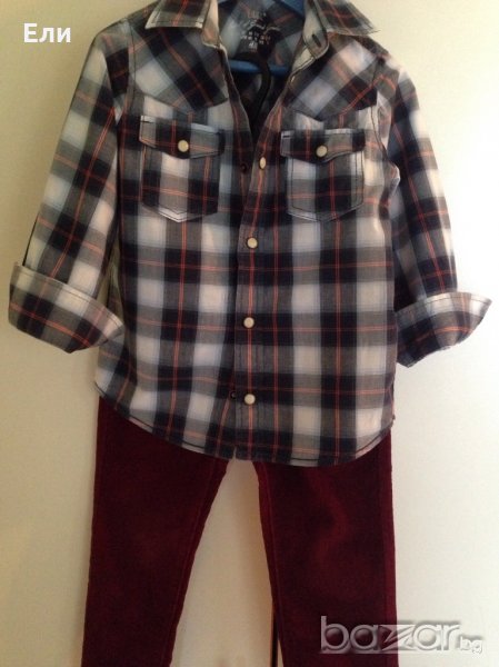 Джинси и риза H&M  за момче 2/3 г., снимка 1