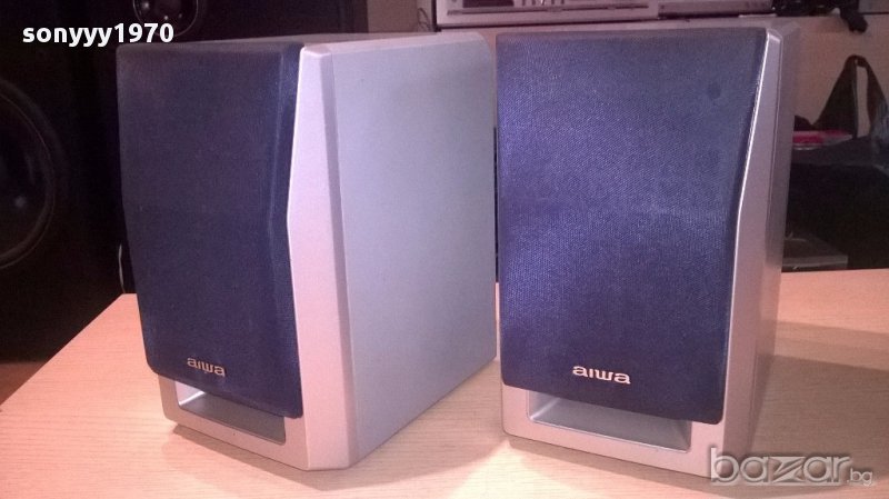 Aiwa-тонколони 2 броя-24/19/14см-внос швеицария, снимка 1