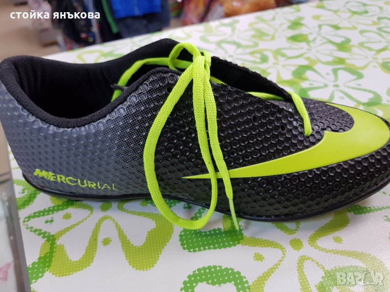 Продавам мъжки маратонки кожени подходящи и за футбол черно сиво, снимка 1