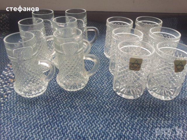 Стъклени чашки концентрат на OBERGLAS AUSTRIA два комплекта по 6 бр , снимка 1 - Чаши - 24116488