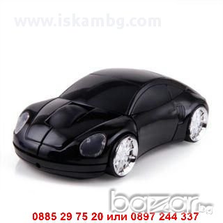 Мишка кола Порше - Черна, снимка 2 - Клавиатури и мишки - 12971832