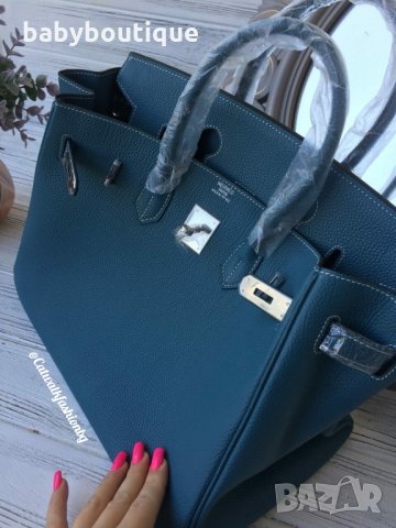Hermes 35 Birkin Blue , снимка 2 - Чанти - 22577196