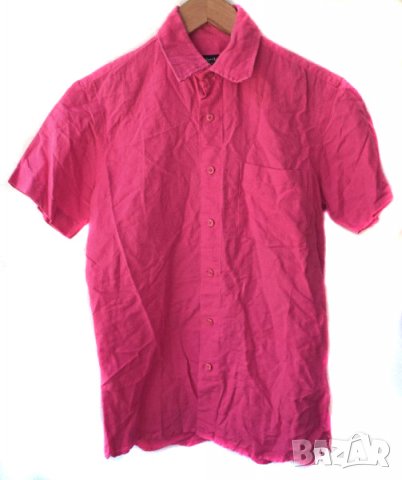 Sutherland & Comp мъжка риза розова лен и памук, снимка 1