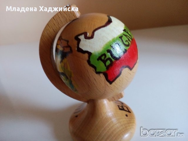 дървено глобусче, снимка 2 - Статуетки - 13804141