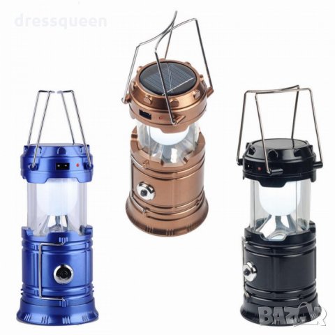 5800 Соларна къмпинг лампа с USB зарядно, снимка 4 - Къмпинг осветление - 24975767