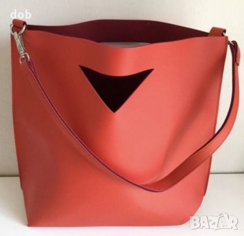Нова кожена червена чанта Kenzo tote bag оригинал