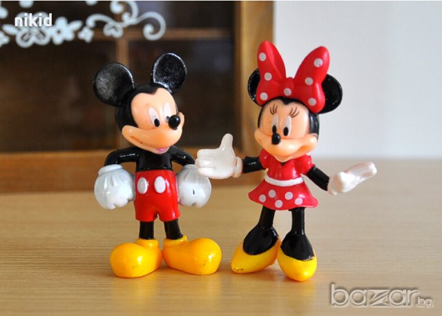 двойка Mickey Minnie Mouse PVC Мики и Мини Маус  топер играчки фигурки декорация торта украса, снимка 3 - Фигурки - 20551057