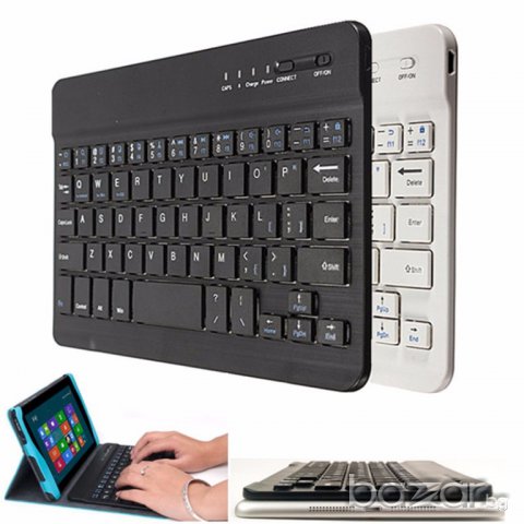 Универсална мини блутут клавиатура за смартфони и таблети + USB кабел, снимка 6 - Селфи стикове, аксесоари - 15649395