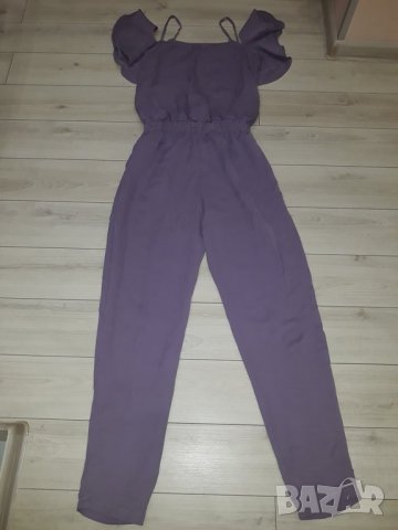 Дамски летен лилав гащеризон 