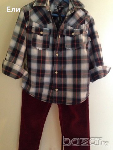 Джинси и риза H&M  за момче 2/3 г., снимка 1 - Детски панталони и дънки - 19300061