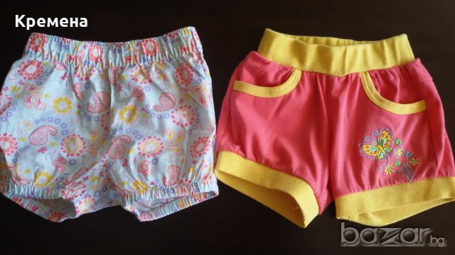 летни къси панталонки за момиченце - 2броя за 8лв, снимка 1 - Панталони и долнища за бебе - 18327794