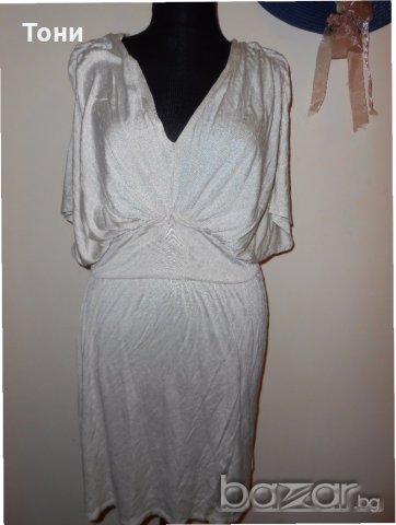 Прохладна златиста рокля + колан , снимка 2 - Рокли - 19946556
