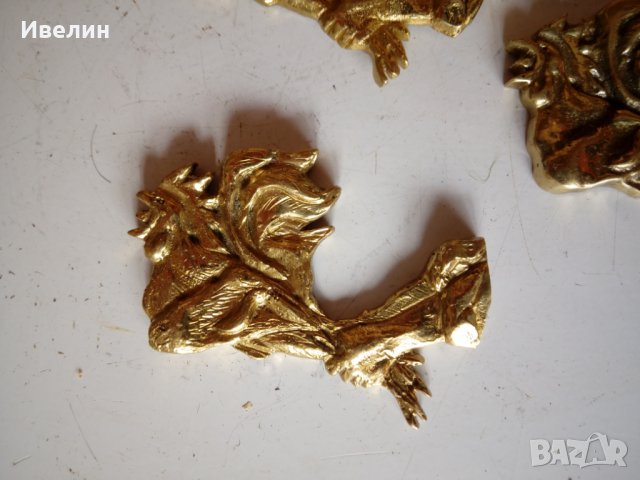  бронзова /месингова/ апликация, снимка 2 - Антикварни и старинни предмети - 22756898