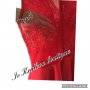 ПОСЛЕДНА БРОЙКА Разкроена червена рокля с дантела , снимка 5